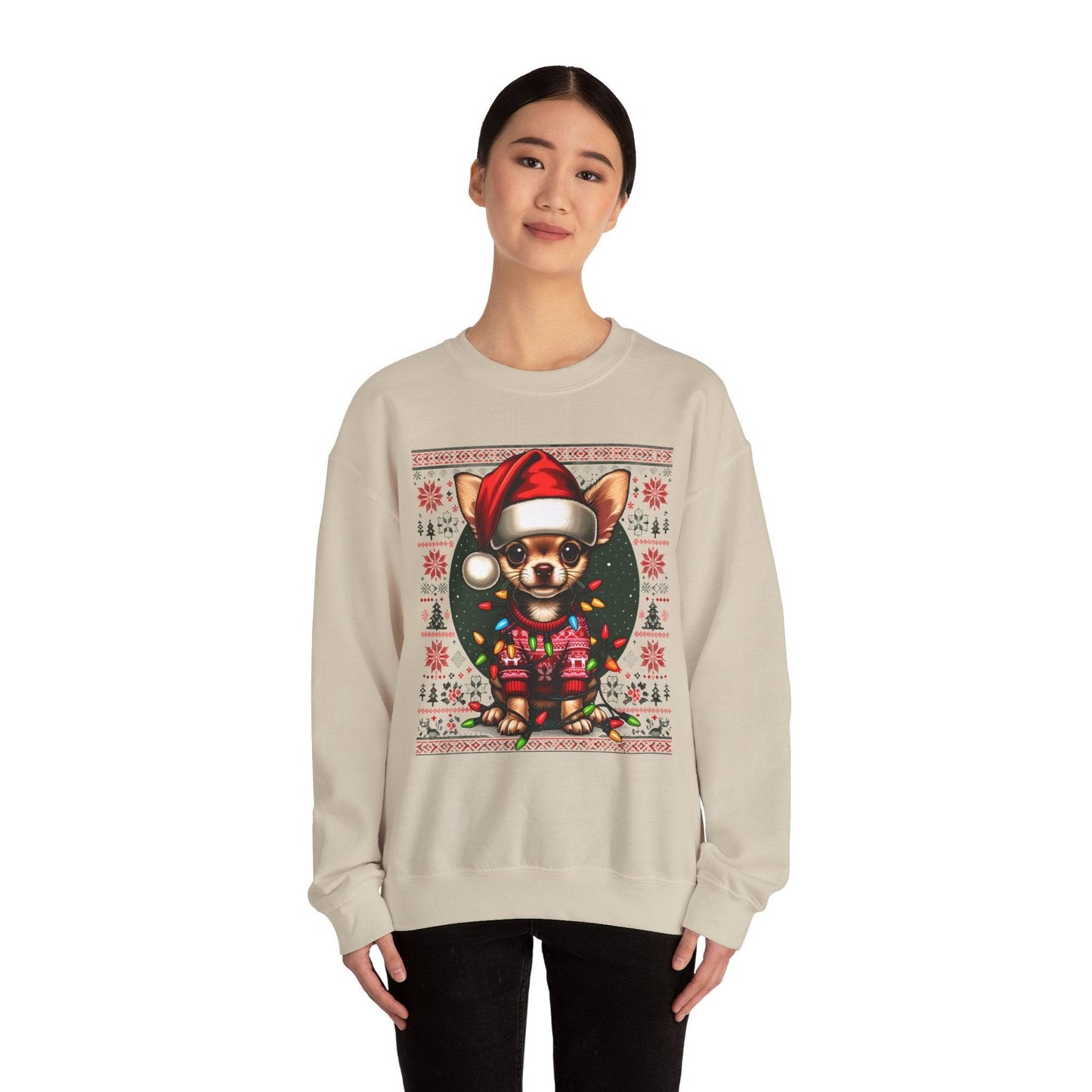 Funny Chihuahua Christmas Sweatshirt – Dog Lovers Holiday Sweater - Stylfer