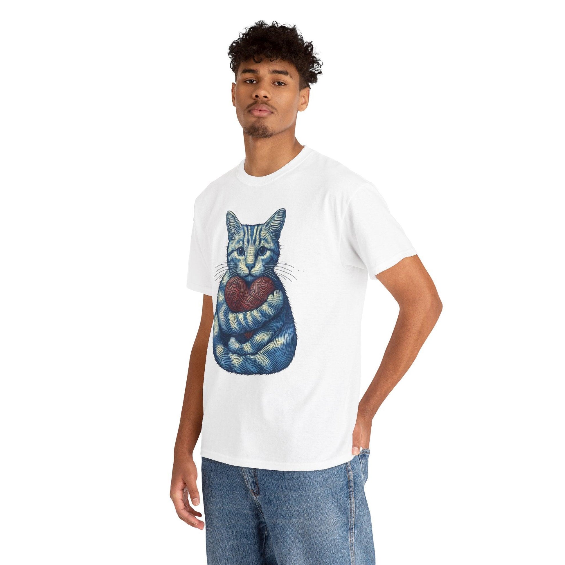 Cute Love Cat Valentines Shirt | Adorable Heart Design - Stylfer