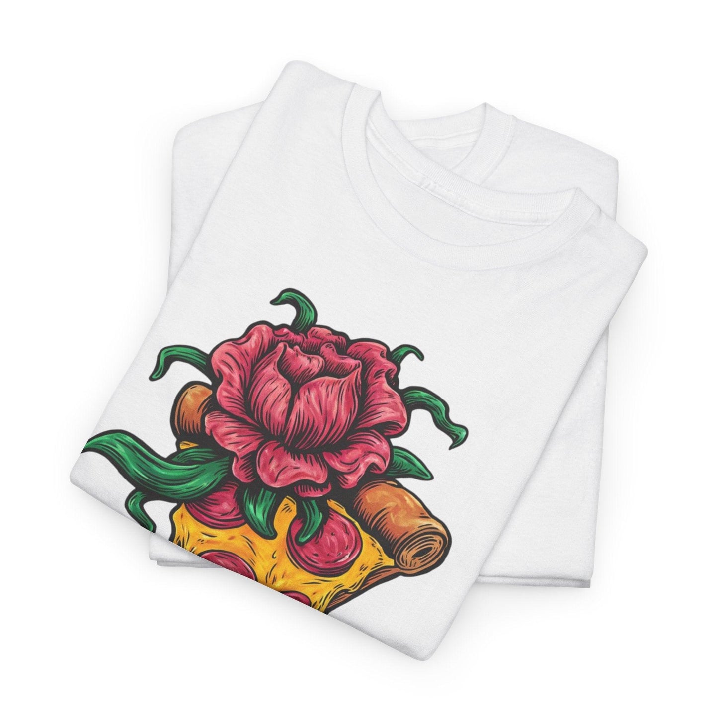 Floral Pizza Shirt | Funny and Unique Foodie Design - Stylfer