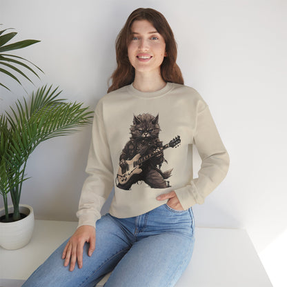 Cat Dad Guitar Sweatshirt | Funny Cat Mom Pullover