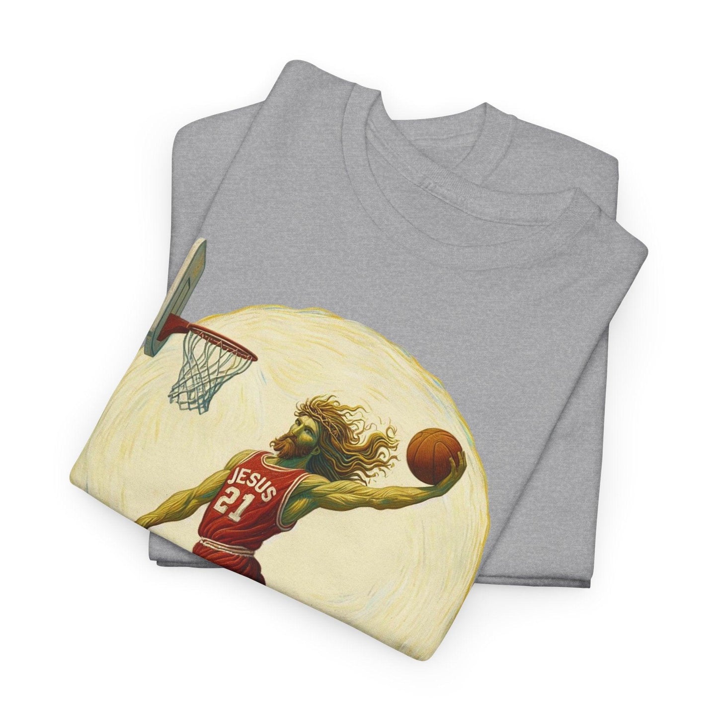 Jesus Basketball Christmas T-Shirt | Personalized Holiday Basketball Tee - Stylfer