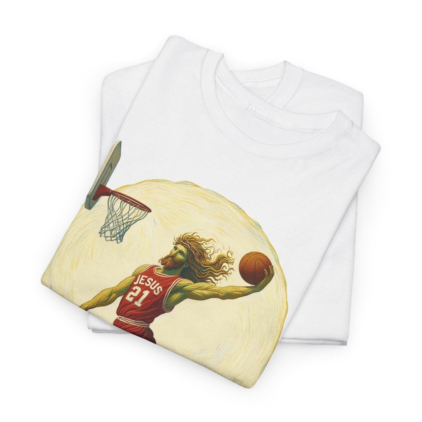 Jesus Basketball Christmas T-Shirt | Personalized Holiday Basketball Tee - Stylfer