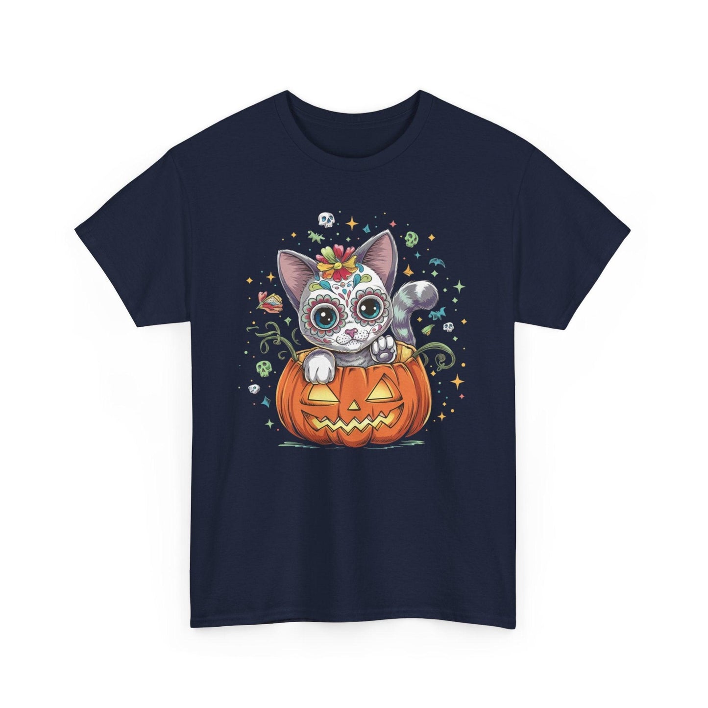 Day of the Dead Cat Shirt | Halloween Horror Design - Stylfer