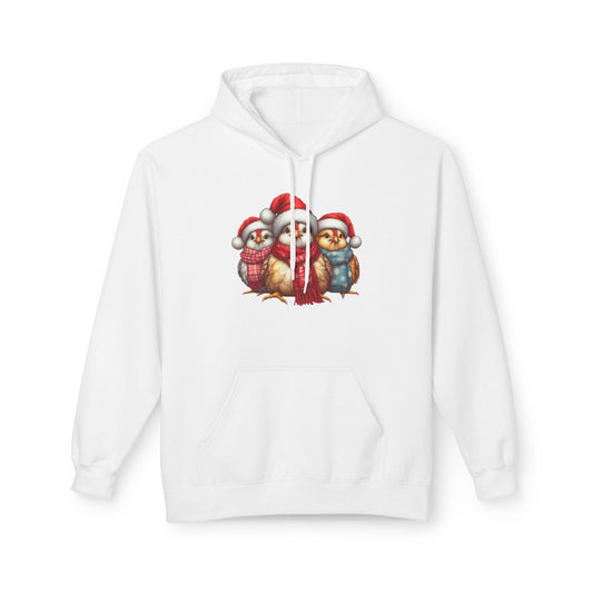 Christmas Chickens Funny Hoodie | Animal Lovers Farmer Xmas Shirt - Stylfer