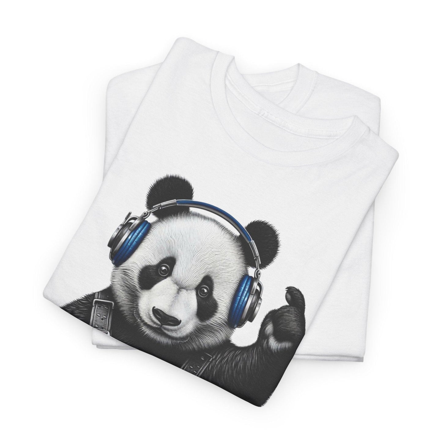 Funny DJ Panda T-Shirt | Funny Vintage Musician Graphic Tee - Stylfer