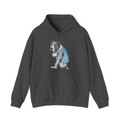 I Love Mom Pit Bull Hoodie | Funny Dog Tattoo Mother’s Day Sweatshirt - Stylfer