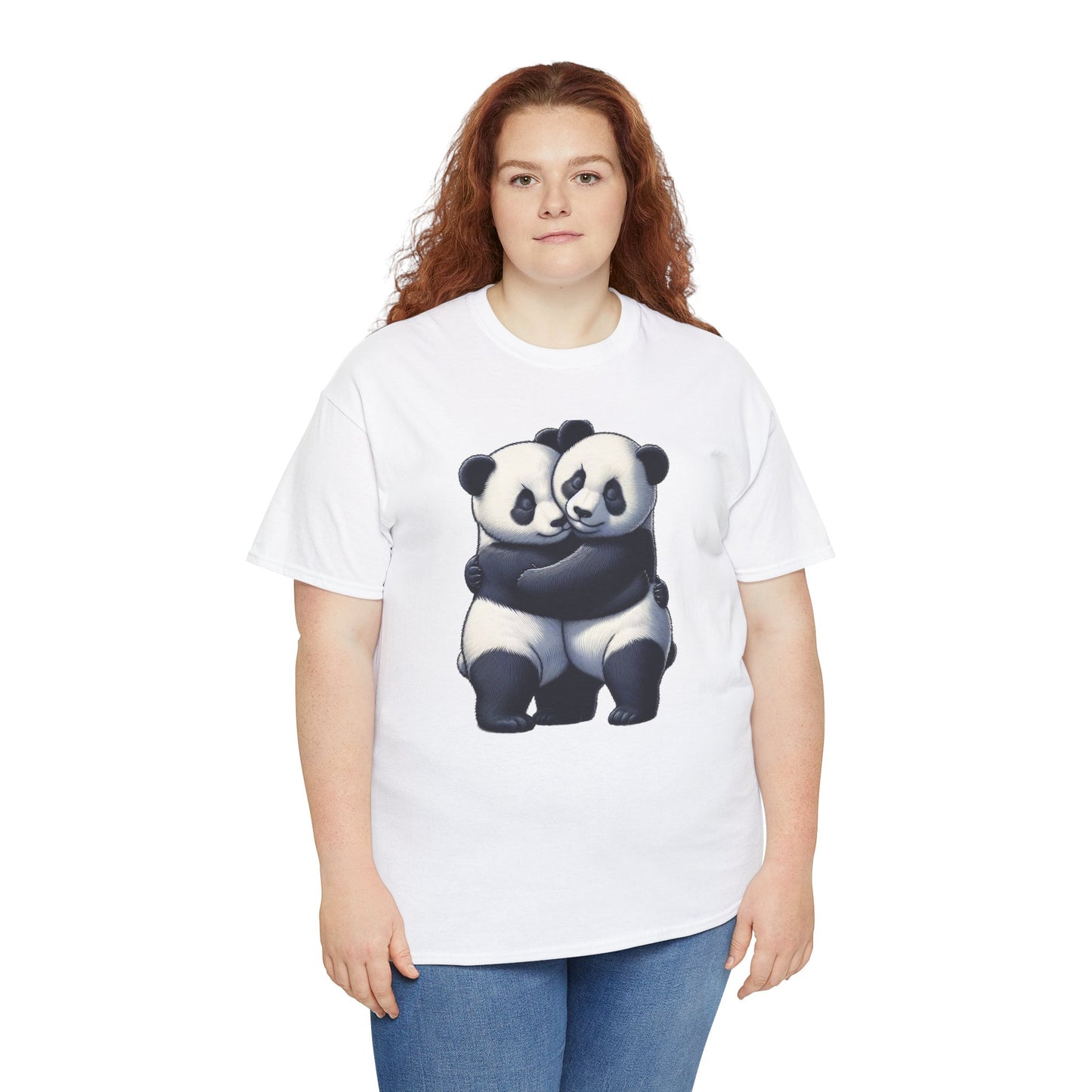 Panda Love Couples T-Shirt – Adorable Panda Hug Graphic Tee