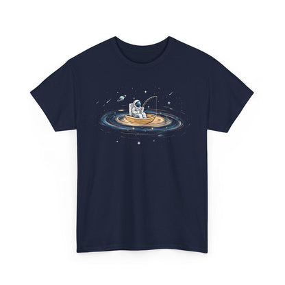 Astronaut Fishing in Space Shirt | Artistic Galaxy Graphic Tee - Stylfer