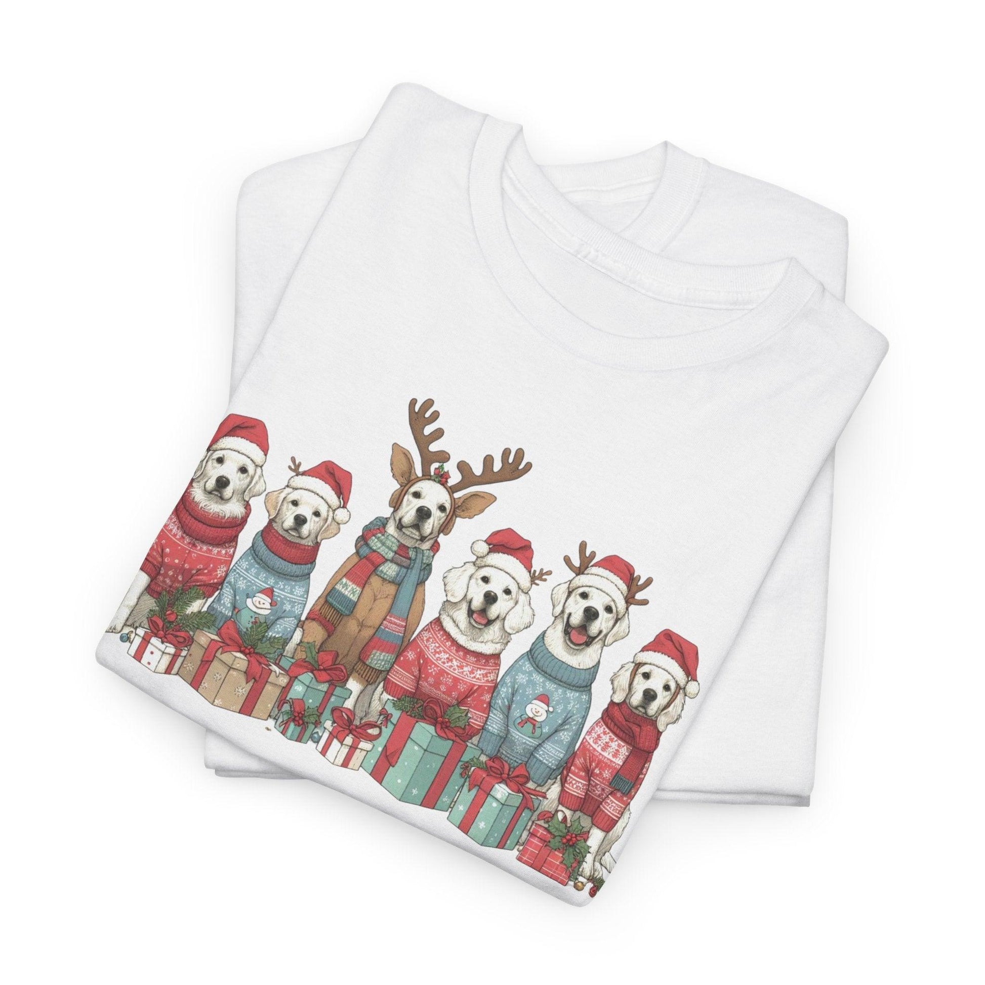 Merry Christmas Dog T-Shirt - Funny Dog Lovers Holiday Graphic Tee - Stylfer