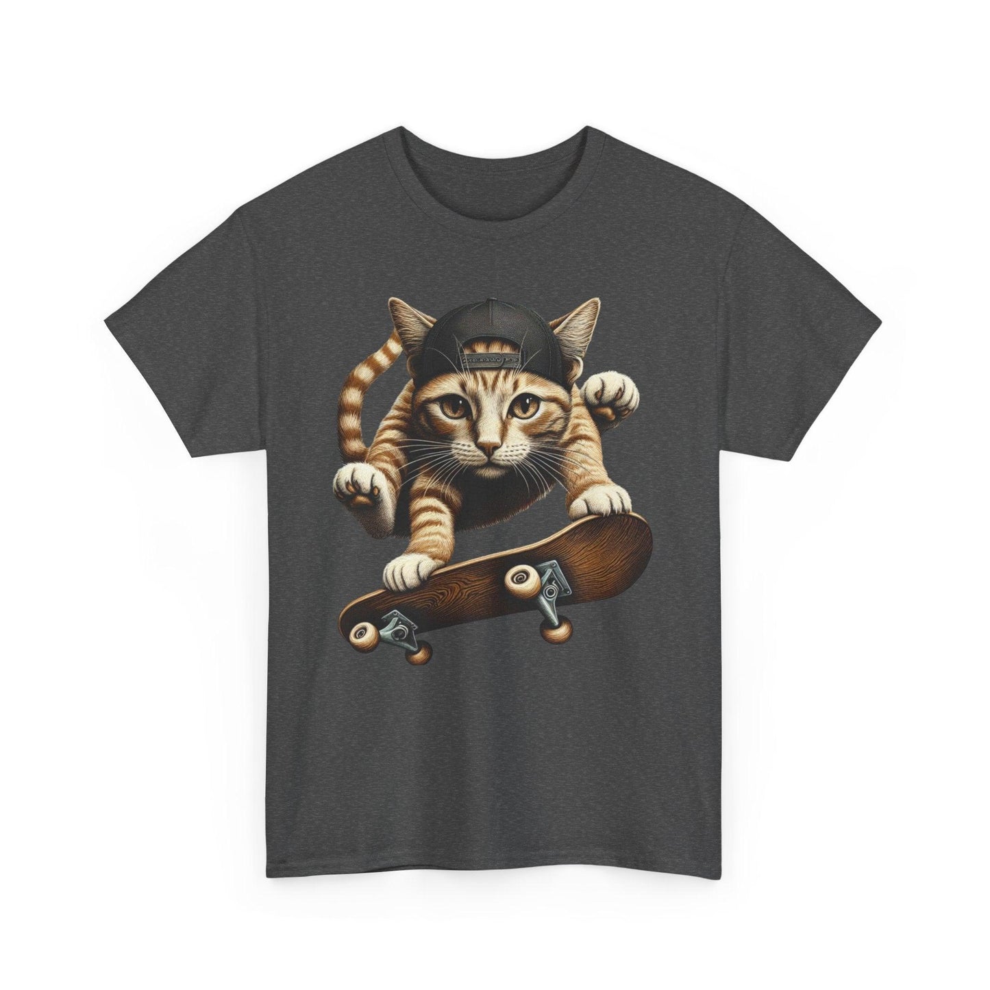 Skater Cat Skateboarding T-shirt - Stylfer