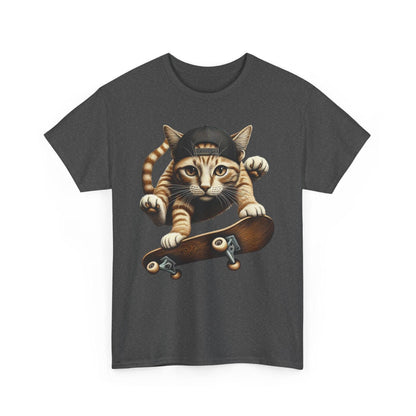 Skater Cat Skateboarding T-shirt - Stylfer