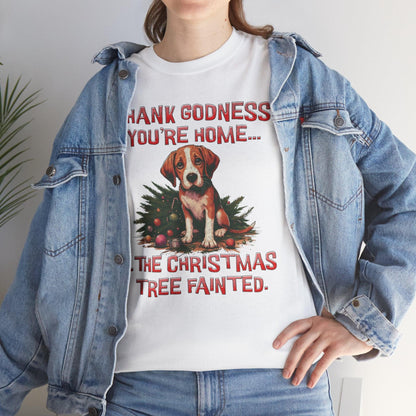 Thank Godness You're Home Christmas Shirt | Funny Dog Tee - Stylfer