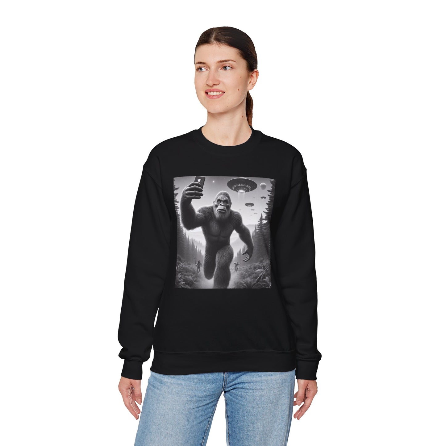 Bigfoot Sasquatch Alien Sweatshirt | Funny Cryptid Pullover