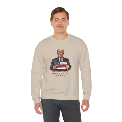 Donald Trump 2024 Patriotic Sweatshirt - Take America Back Pullover