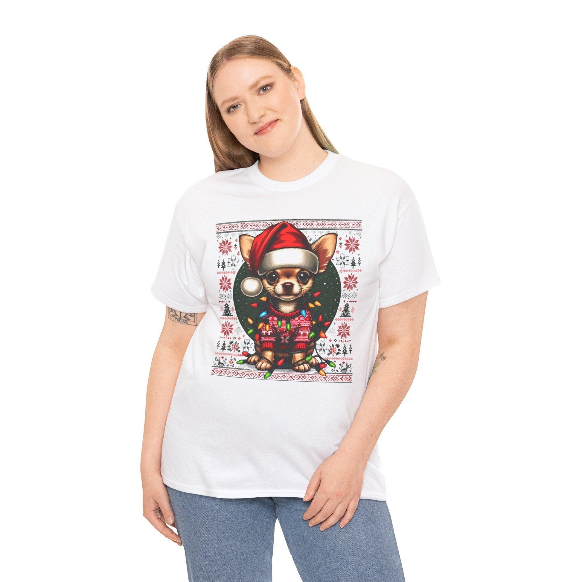 Chihuahua Christmas T-Shirt – Cute Funny Holiday Dog Lovers Tee - Stylfer