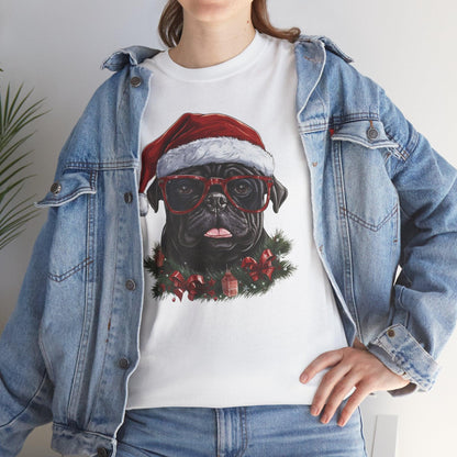 Funny Santa Pug Christmas T-Shirt – Cute Dog Lovers Holiday Gift Tee - Stylfer