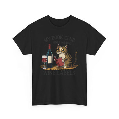 My Book Club Only Read Wine Labels Funny T-shirt - Stylfer