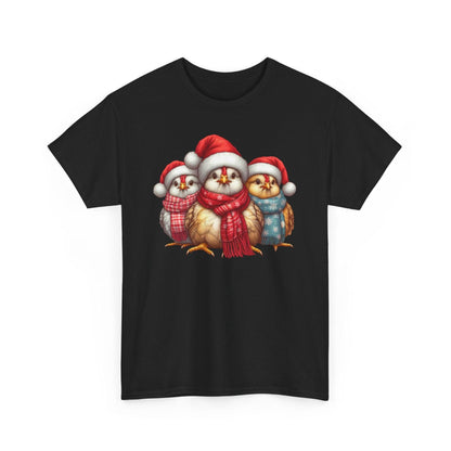 Christmas Chickens Funny Shirt | Animal Lovers Farmer Xmas Tee - Stylfer