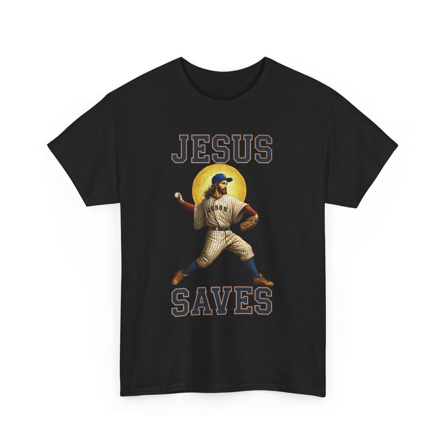 Jesus Saves Christmas T-Shirt | Personalized Baseball Holiday Te - Stylfer