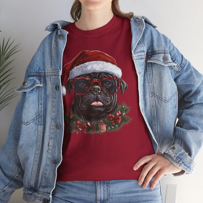 Funny Santa Pug Christmas T-Shirt – Cute Dog Lovers Holiday Gift Tee - Stylfer