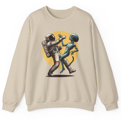 Astronaut vs. Alien Sweatshirt - Funny Space Lover UFO Pullover