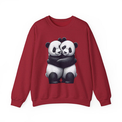 Panda Love Couples Sweatshirt – Cozy Panda Hug Pullover