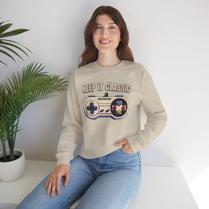 Keep It Classic Gamer Sweatshirt - Vintage Controller Design