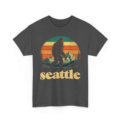 Sasquatch Seattle Mountains Retro T-shirt - Stylfer