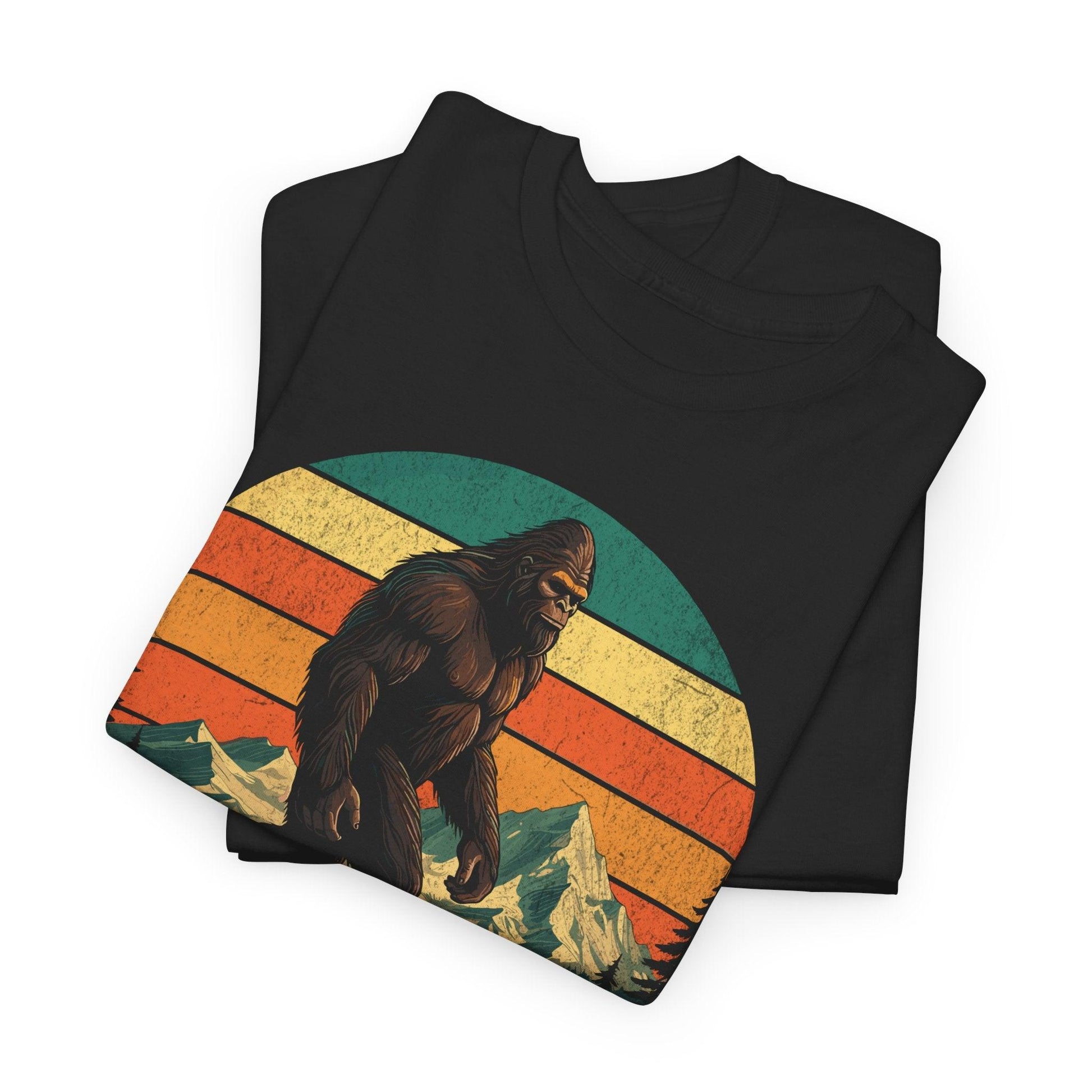 Sasquatch Seattle Mountains Retro T-shirt - Stylfer