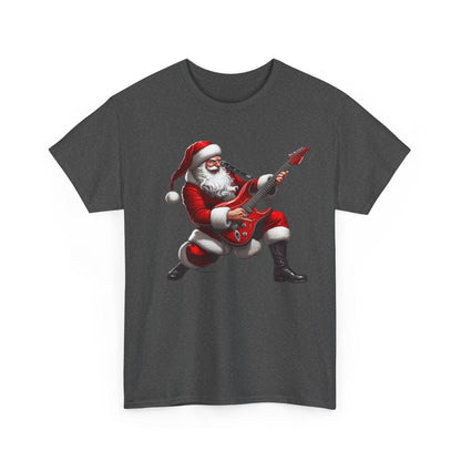 Santa Playing Guitar T-Shirt – Funny Vintage Santa Claus Christmas Shirt - Stylfer