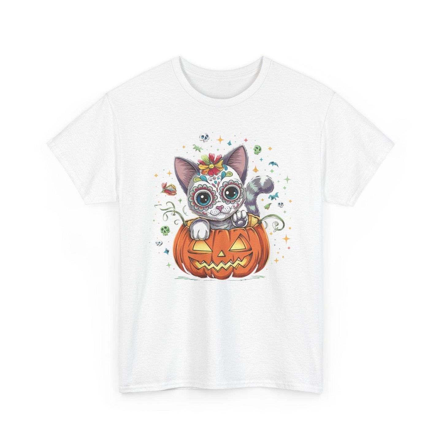 Day of the Dead Cat Shirt | Halloween Horror Design - Stylfer