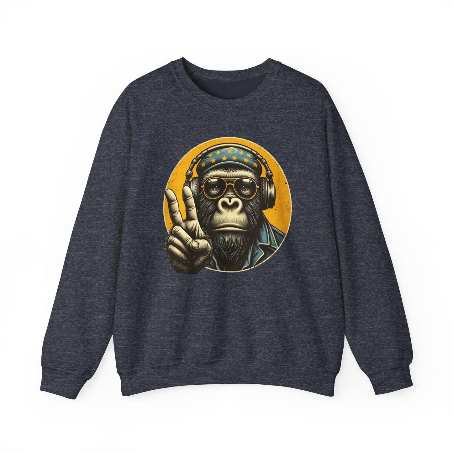 Cool Monkey Sweatshirt | Funky Monkey Face Sweatshirt for Men & Women - Stylfer