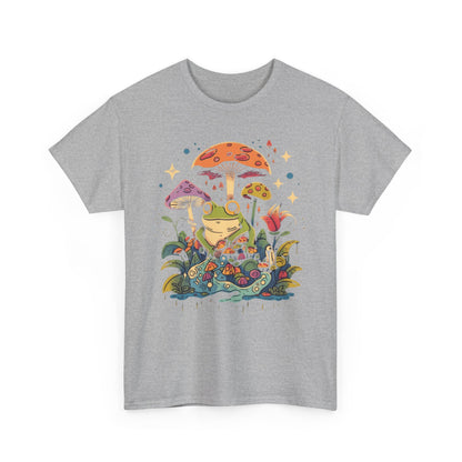 Frog on Mushrooms T-Shirt | Whimsical Frog Lover Graphic Tee