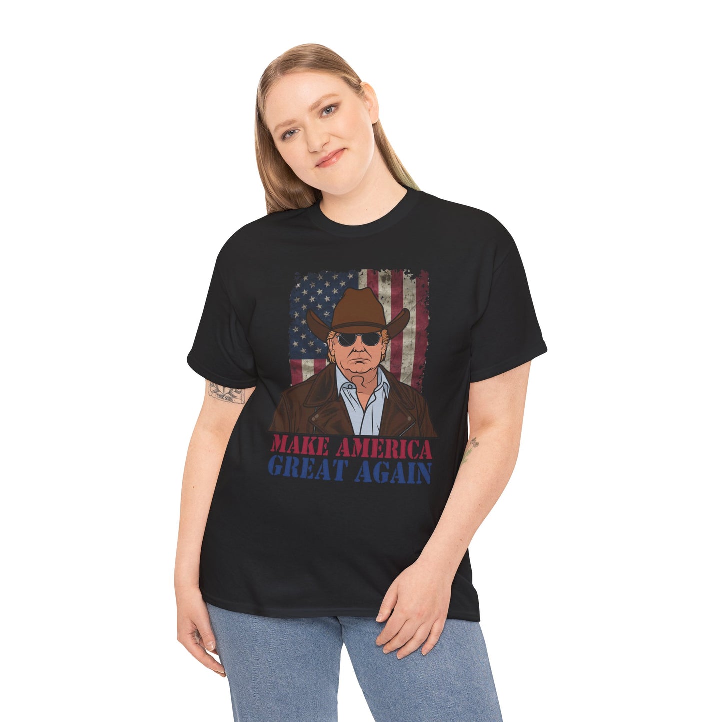 Make America Great Again Cowboy Trump T-Shirt – Patriotic Western Graphic Tee