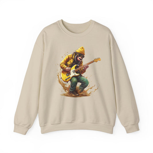 Monkey Guitar Sweatshirt | Cool Music Shirts for Men & Women - Stylfer