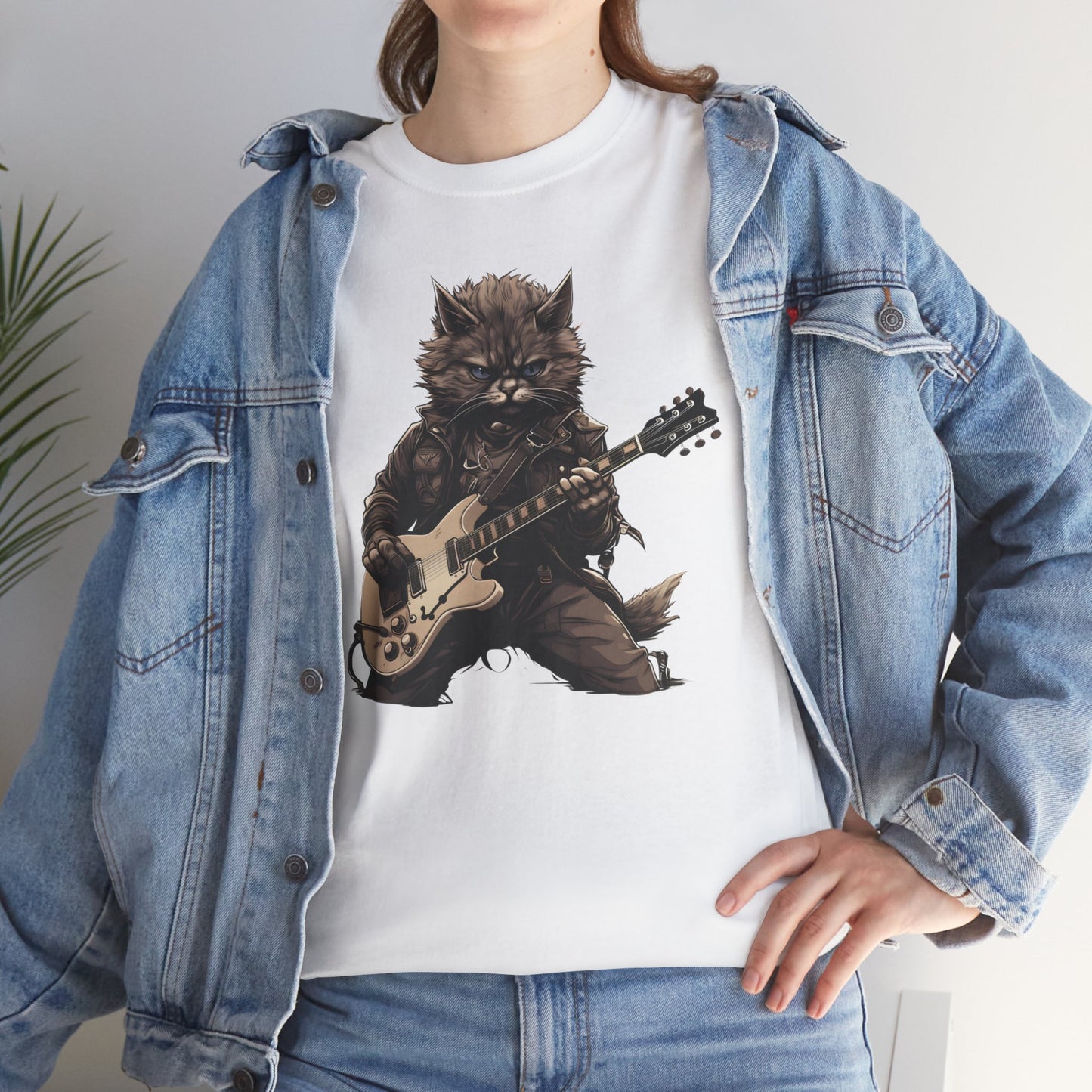 Funny Cat Guitar T-Shirt | Best Cat Dad & Cat Mom Tee