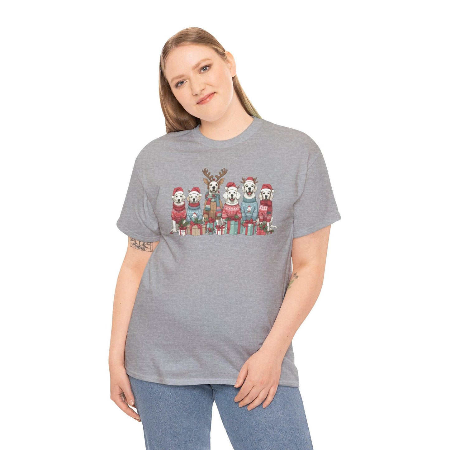 Merry Christmas Dog T-Shirt - Funny Dog Lovers Holiday Graphic Tee - Stylfer