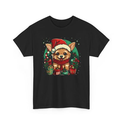 Chihuahua Santa Hat T-Shirt | Xmas Santa Merch & Gifts - Stylfer