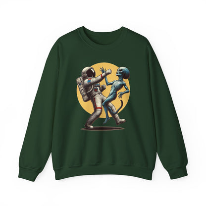 Astronaut vs. Alien Sweatshirt - Funny Space Lover UFO Pullover