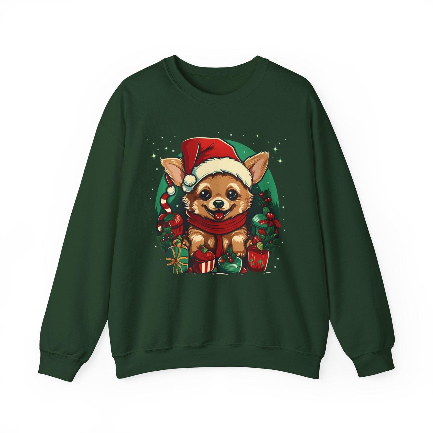 Chihuahua Santa Hat Sweatshirt | Ugly Christmas Sweater - Stylfer