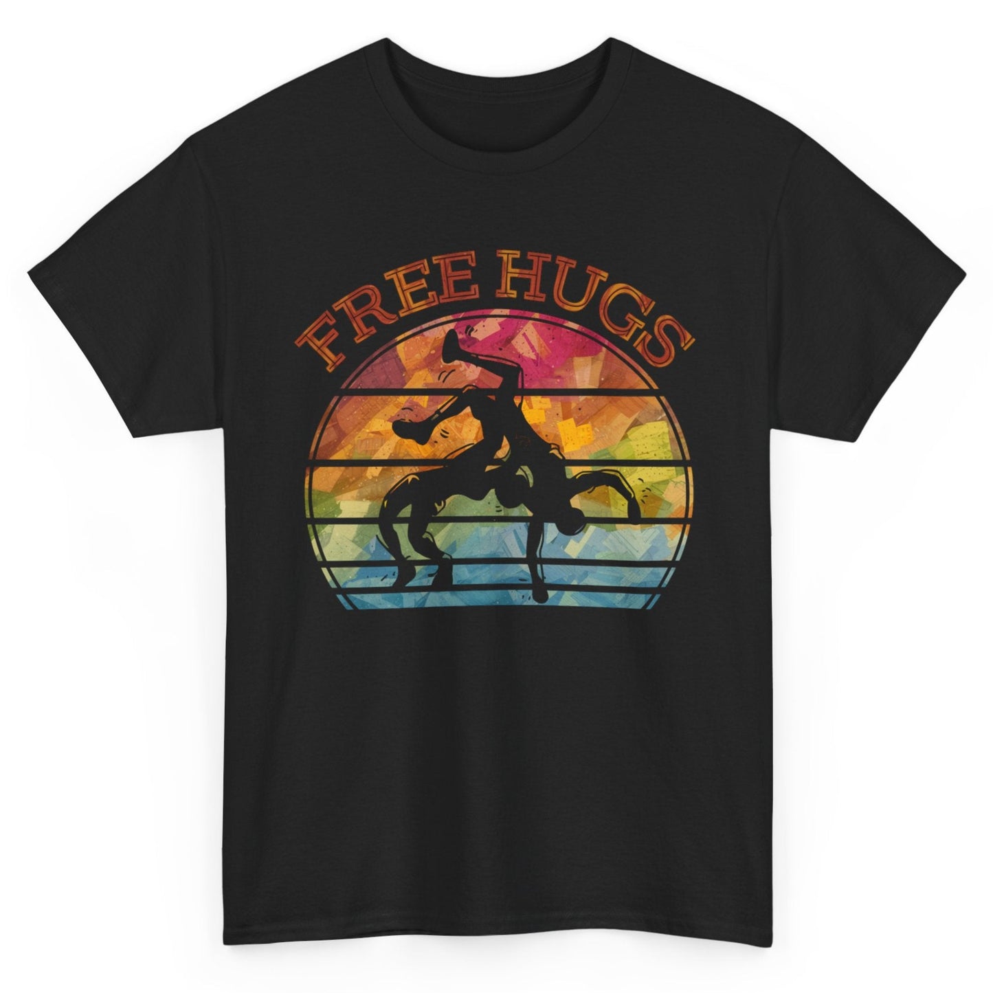 Free Hugs Wrestling T-Shirt – Funny Sports Graphic Tee