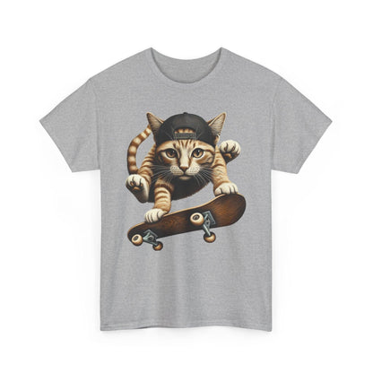 Skater Cat Skateboarding T-shirt - Stylfer