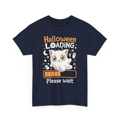 Cat Ghost Funny Shirt | Humorous Halloween Loading Holiday Tee - Stylfer