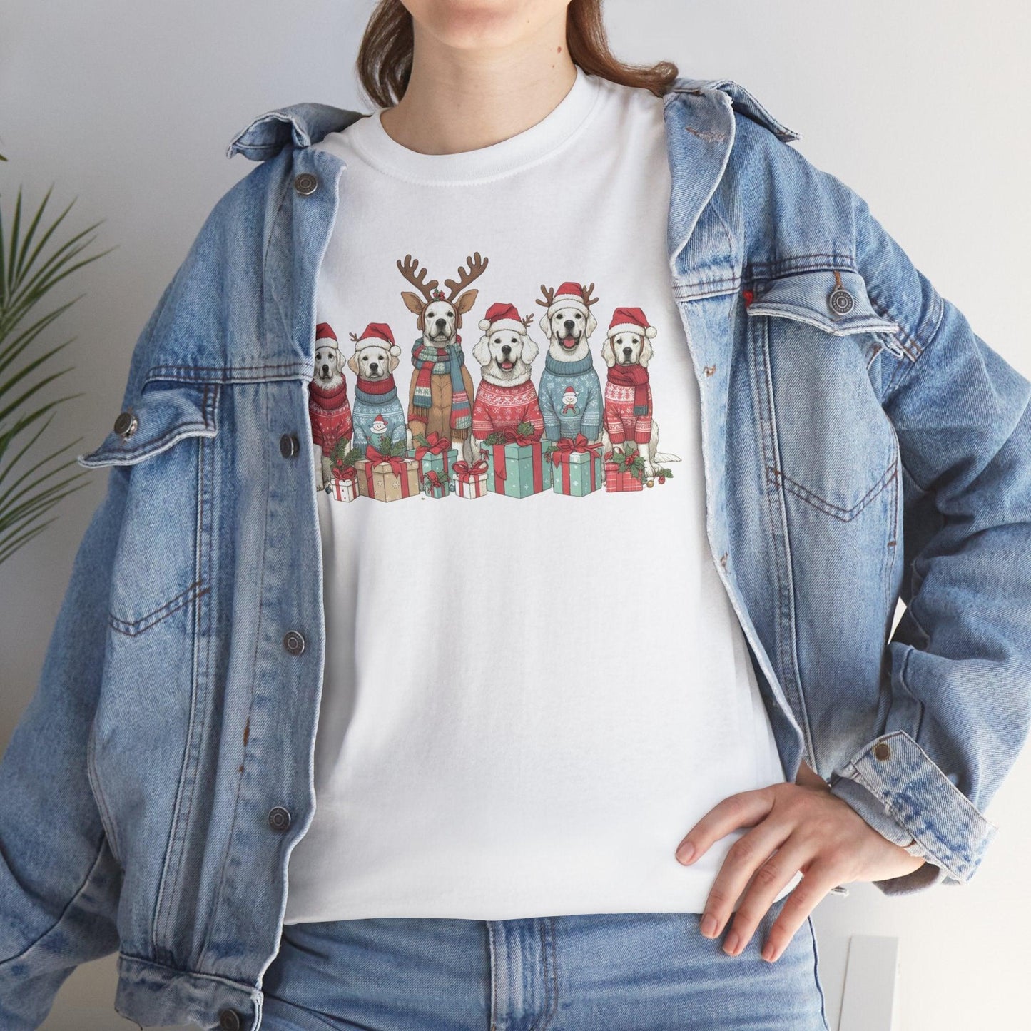 Merry Christmas Dog T-Shirt - Funny Dog Lovers Holiday Graphic Tee - Stylfer