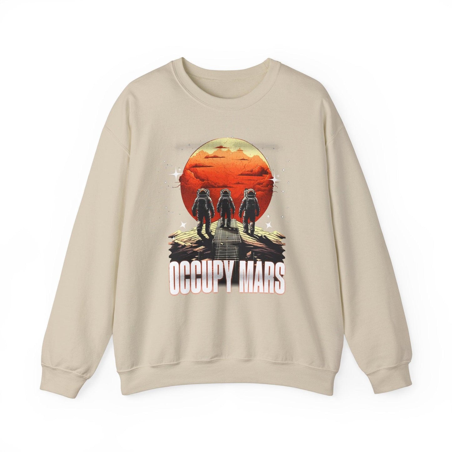 Occupy Mars Space Sweatshirt | Astronaut & Space Exploration Sweater - Stylfer