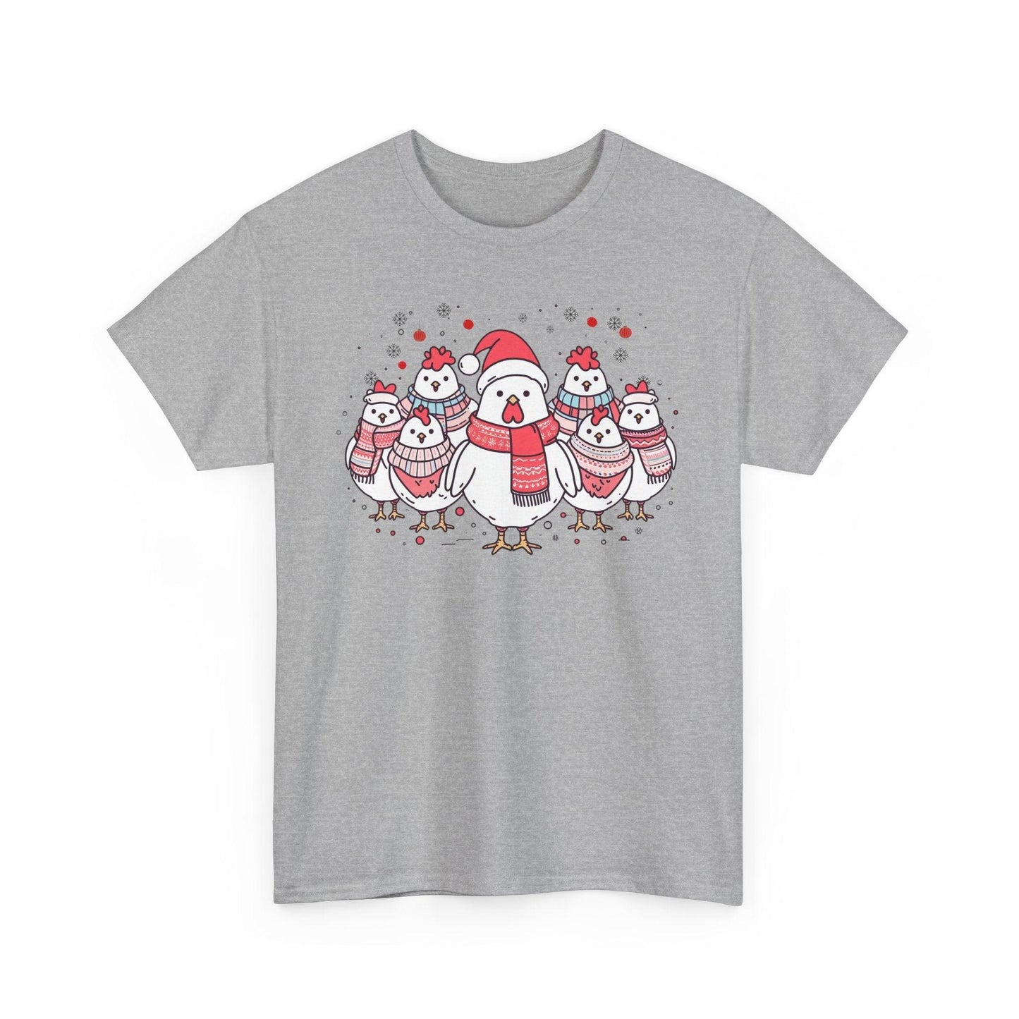 Christmas Chickens Shirt | Funny Farmer Animal Lovers Xmas Tee - Stylfer