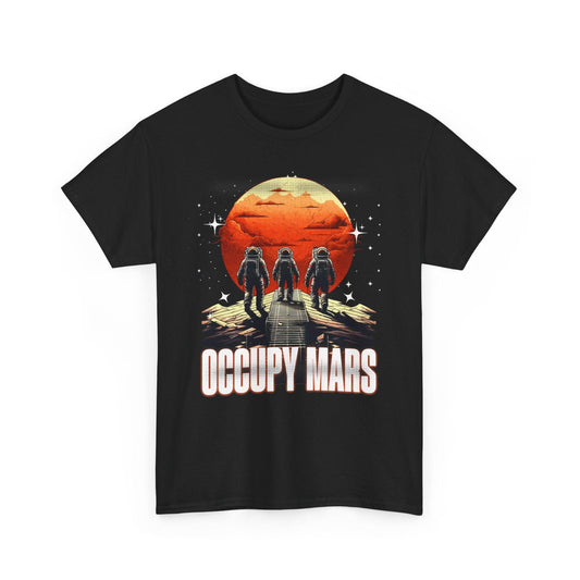 Occupy Mars Space T-Shirt | Astronaut & Space Exploration Tee - Stylfer