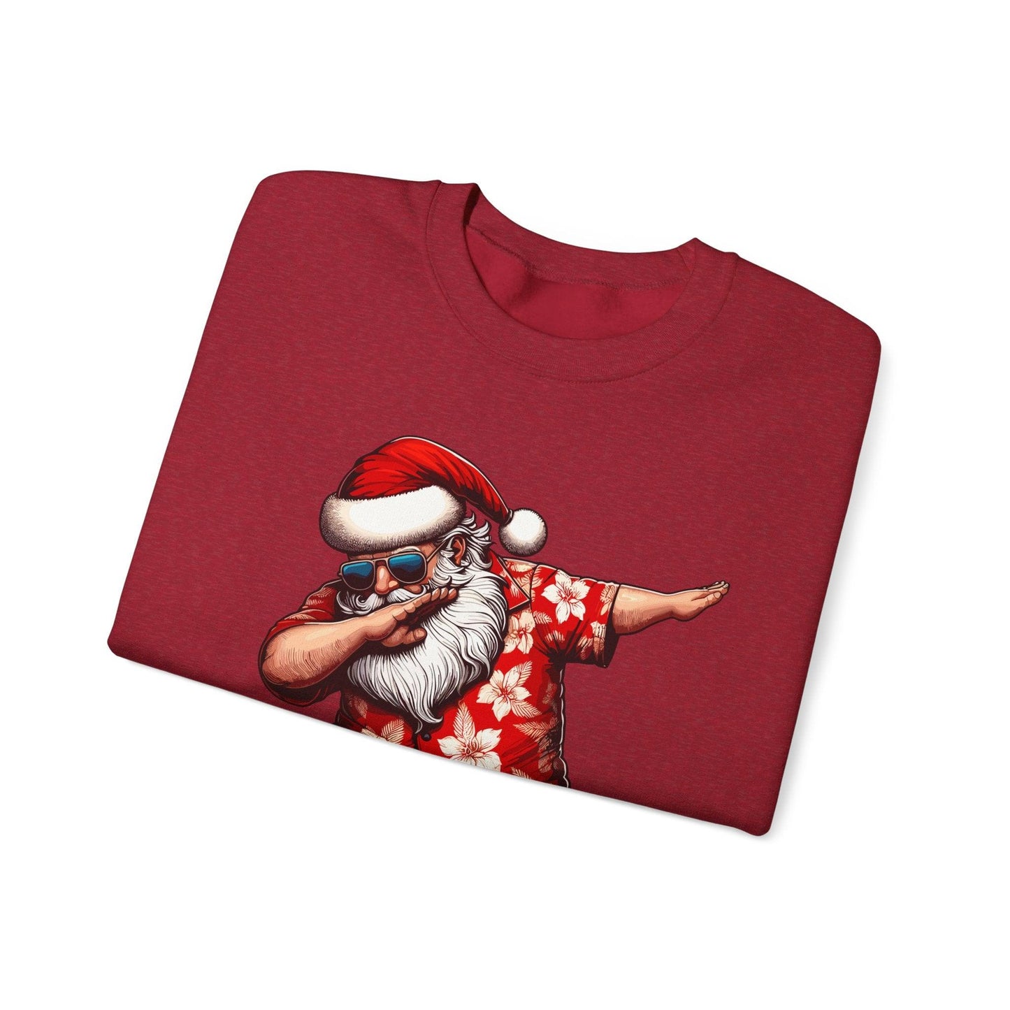 Hawaiian Dabbing Santa | Funny Christmas Sweatshirt for Cozy Festivities - Stylfer