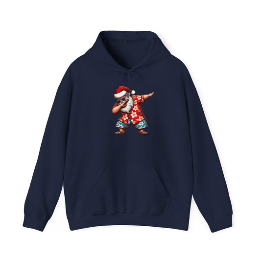 Hawaiian Dabbing Santa | Funny Christmas Hoodie for Men & Women - Stylfer