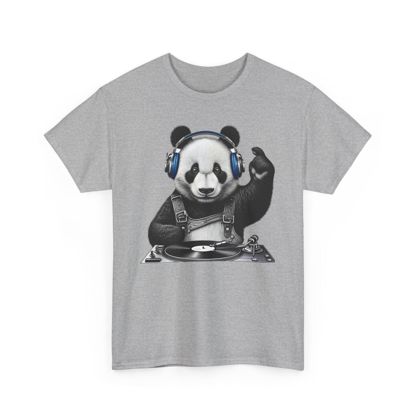 Funny DJ Panda T-Shirt | Funny Vintage Musician Graphic Tee - Stylfer